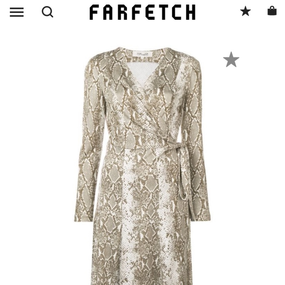 SOLD Diane Von Furstenberg Python Print Wrap Dress